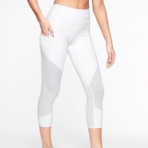 White mesh athleta leggings
